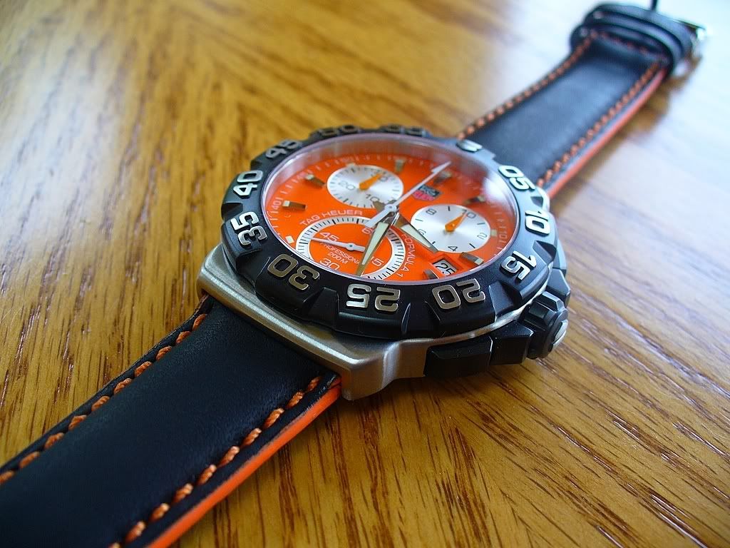 tag formula 1 leather strap